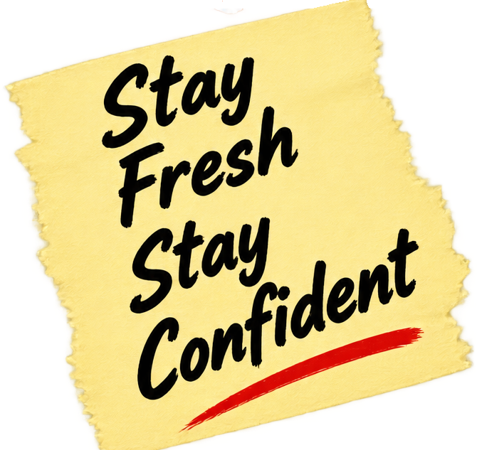 Stay fresh, stay confident.